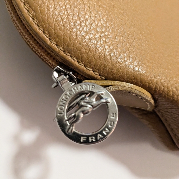 Longchamp Tan Pebble Leather Dome Handbag - Picture 5 of 12